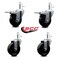 Service Caster 4 Phenolic Wheel Swivel 7/16'' Grip Ring Stem Caster Set 2 Total Lock Brake, 4PK SCC-GRTTL20S414-PHS-716138-2-S-2 - alternate 2